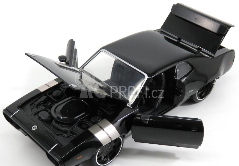 Jada Plymouth Dom's Gtx Coupe 1971 - Fast & Furious 8 2017 1:24 Černá Stříbrná