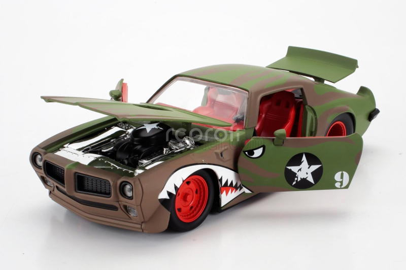 Jada Pontiac Firebird Custom Coupe 1972 1:24 Vojenská Zelená