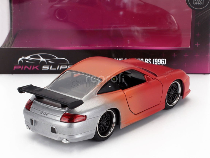 Jada Porsche 911 996 Gt3 Coupe 1999 1:32 Oranžové Stříbro