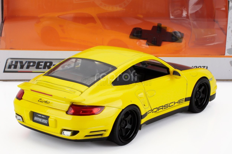Jada Porsche 911 997 Turbo Coupe 2006 1:24 Žlutá Černá