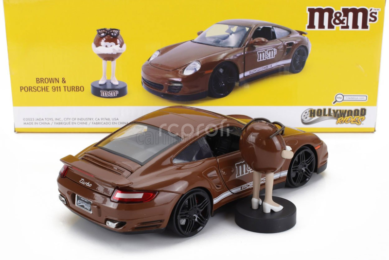 Jada Porsche 911 997 Turbo With M&m's Figure 2007 1:24 Brown