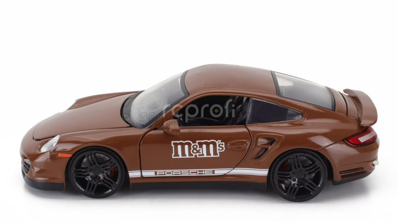 Jada Porsche 911 997 Turbo With M&m's Figure 2007 1:24 Brown