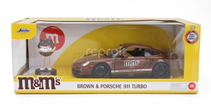 Jada Porsche 911 997 Turbo With M&m's Figure 2007 1:24 Brown