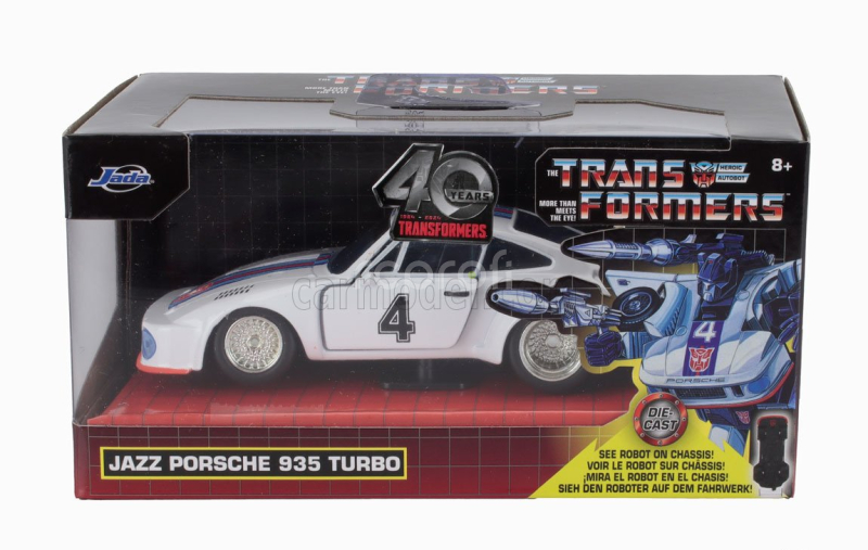 Jada Porsche 935 Martini Racing N 4 Racing Coupe 1981 - Transformers 1:32 Bílá