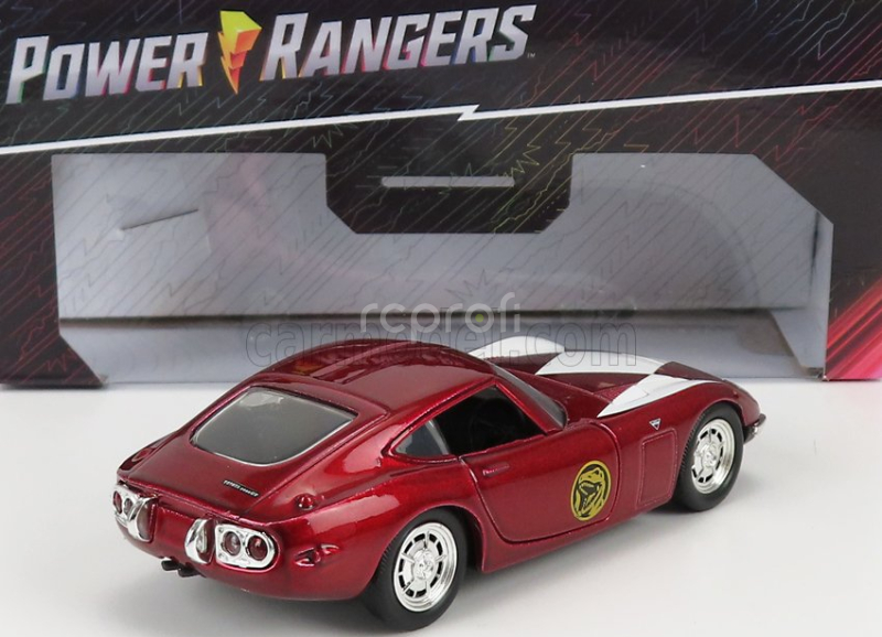 Jada Toyota 2000gt Coupe 1967 With Power Rangers Figure 1:32 Červená Met Bílá