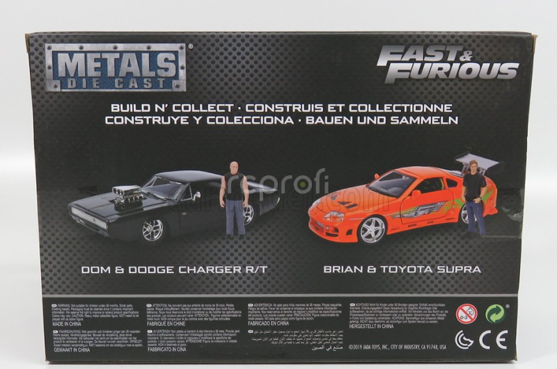 Jada Toyota Supra Mkiv 1995 - Paul Walker - With Figure Brian O'conner - Fast & Furious I (2001) 1:24 Oranžová Zelená