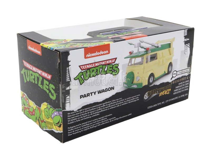 Jada Volkswagen Party Wagon Donatello Ninja Turtles - Tartarughe Ninja 1:32 Žlutá Zelená