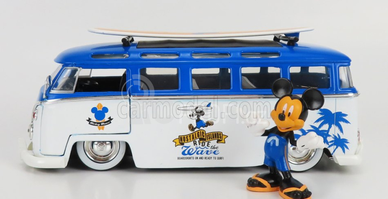 Jada Volkswagen T1 Samba Minibus 1962 1:24, bílomodrá