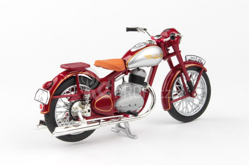 Abrex Jawa 250 Pérák Standard (1948) 1:18 - Tmavě červená