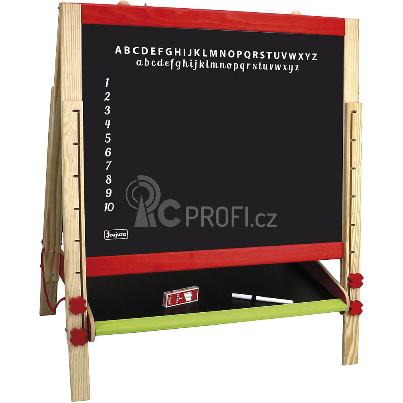 Jeujura Dřevěná multiaktivní tabule se vzory 66x54 cm a příslušenstvím