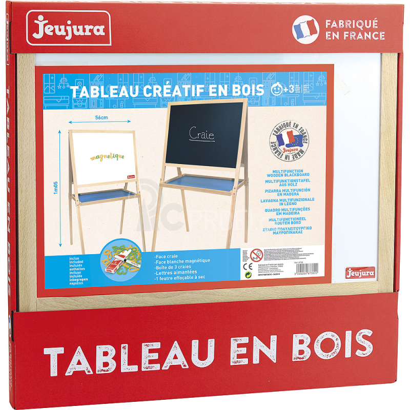 Jeujura Dřevěná multifunkční tabule 56x43 cm s příslušenstvím