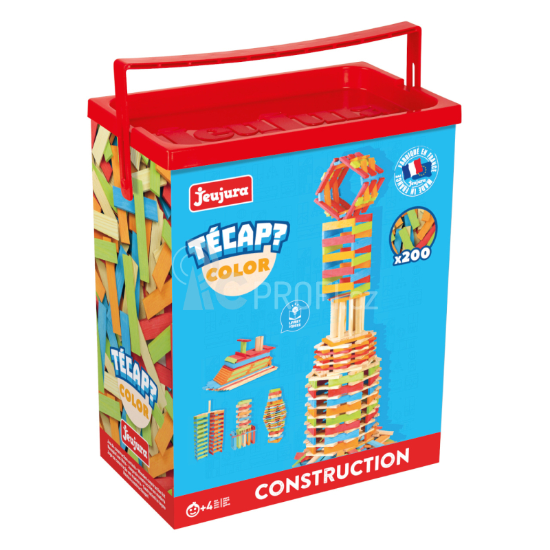 Jeujura Dřevěná stavebnice Técap Color 200 dílů