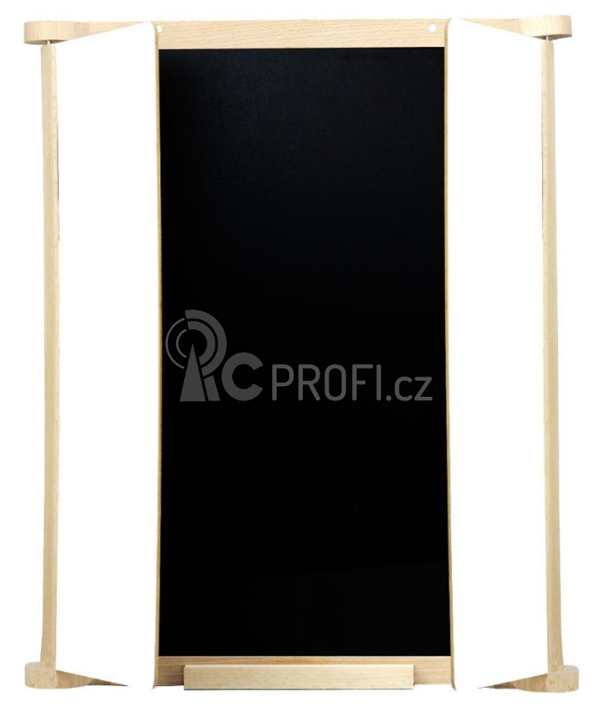 Jeujura Dřevěná trojkřídlá oboustranná tabule 82x56 cm s příslušenstvím