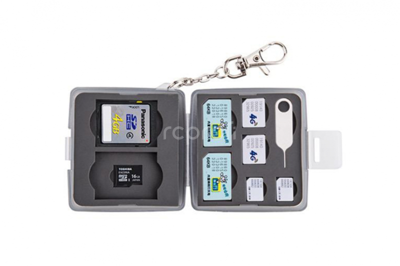 JJC Úložný box na paměťové karty (2 SD, 2 MSD, 2 SIM, 2 Micro SIM, 2 Nano SIM)