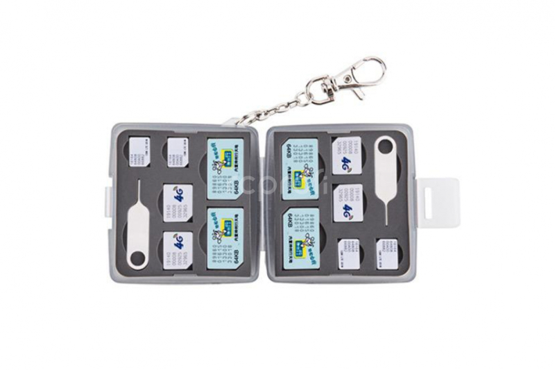JJC Úložný box na SIM karty (4 SIM, 4 Micro SIM, 4 Nano SIM)