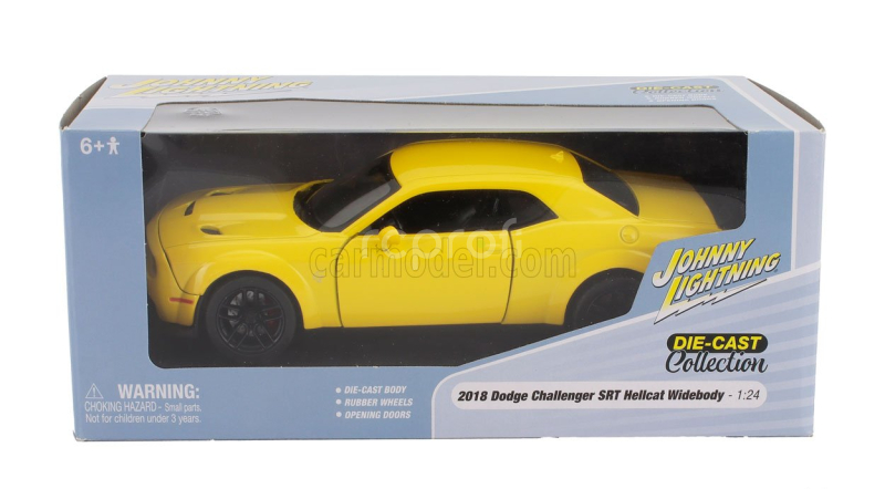 Johnny lightning Dodge Challenger Srt Hellcat Widebody 2018 1:24 Žlutá