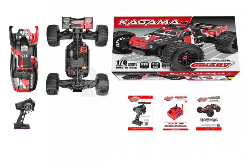 KAGAMA XP 6S - 1/8 Monster Truck 4WD - RTR - Brushless Power 6S, červená