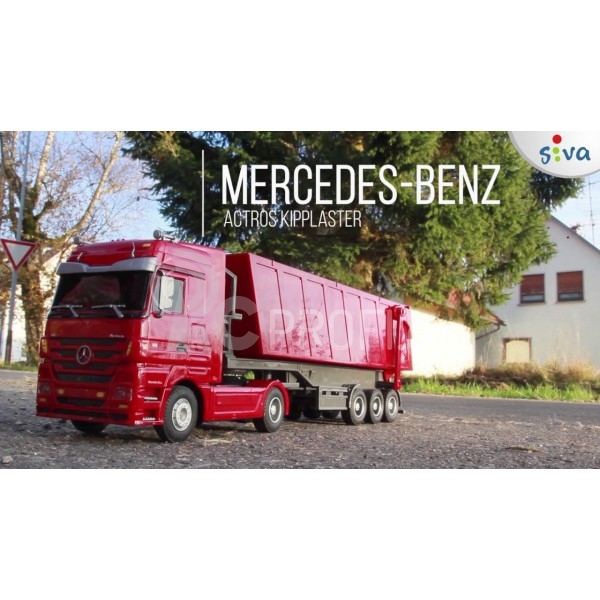 RC sklápěč Mercedes-Benz Actros, červená