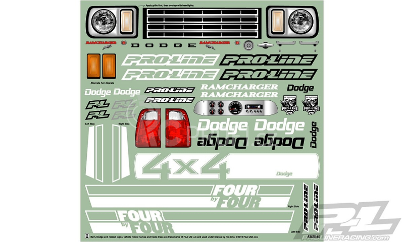 Karoserie čirá 1977 DODGE Ramcharger pro 313mm podvozky