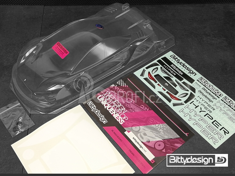 Karoserie čirá Bittydesign HYPER - (190 mm) - lehká