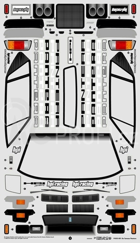 Karoserie čirá De Tomaso Pantera (200 mm / vzadu 210 mm/ rozvor 255 mm)