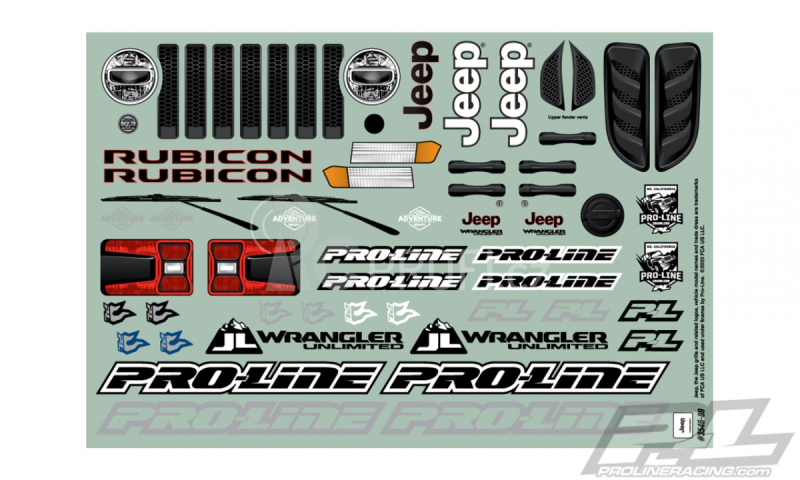 Karoserie čirá JEEP Wrangler JL UNLIMITED RUBICON pro 313mm podvozky