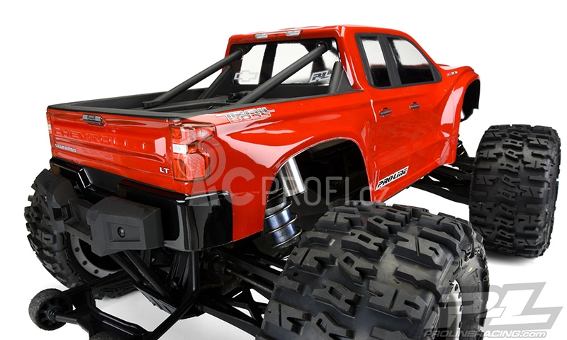 Karoserie čirá, předříznutá, 2019 Chevy Silverado Z71 Trail Boss pro TRAXXAS X-MAXX