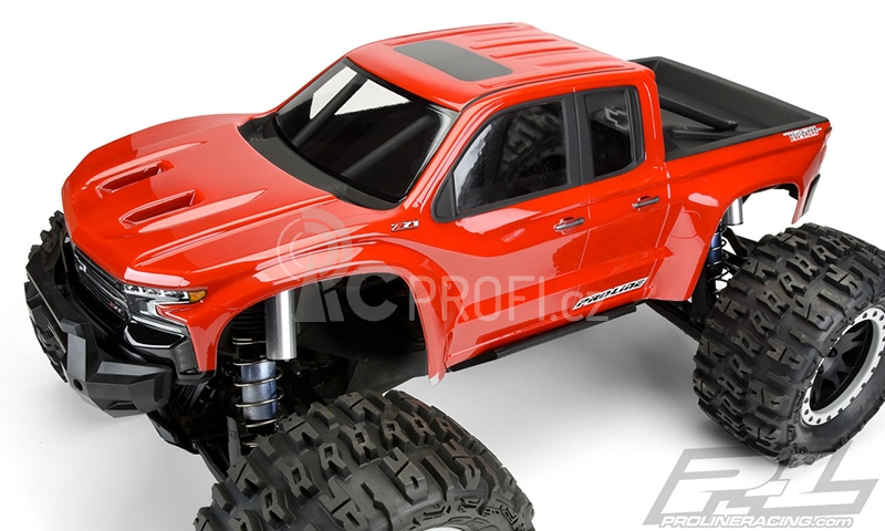 Karoserie čirá, předříznutá, 2019 Chevy Silverado Z71 Trail Boss pro TRAXXAS X-MAXX