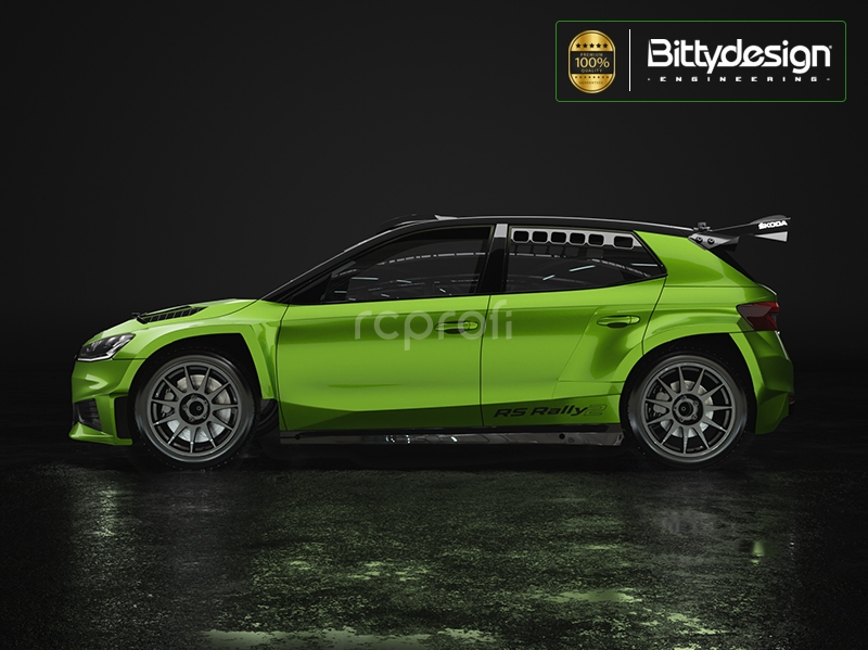 Karoserie čirá ŠKODA Fabia RS Rally2 1/10 rally 190mm, tvrdá 1,2 mm