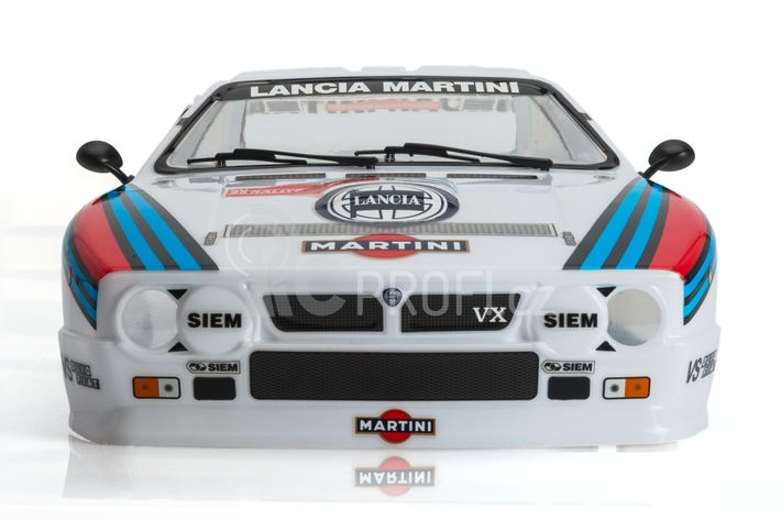 Karoserie lakovaná, Lancial 037 EVO2 Martini, nálepky, příslušenství (200mm)