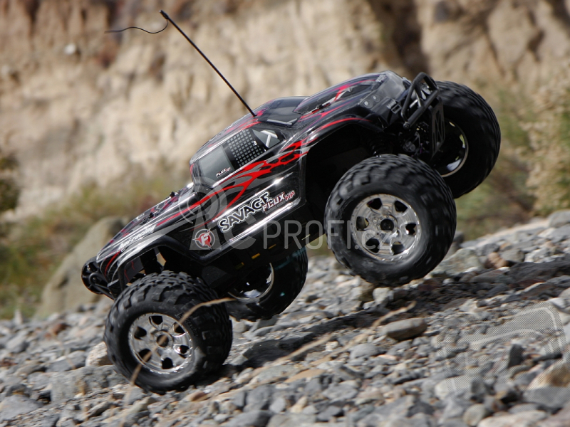 Karoserie lakovaná Savage Flux HP GT-2 (černo/šedo/červená)