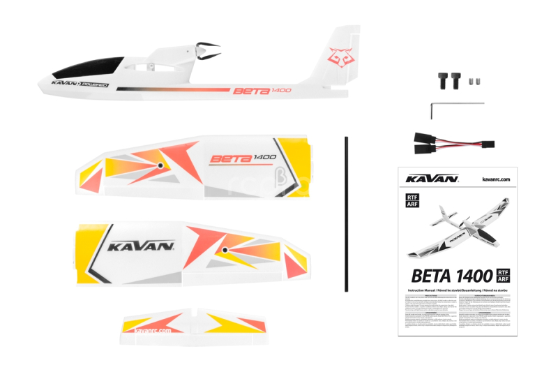 RC letadlo KAVAN Beta 1400 ARF, červená