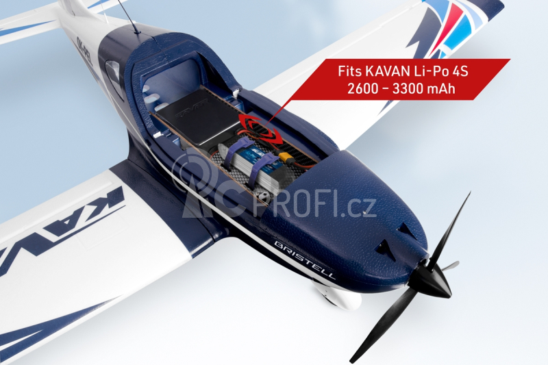 KAVAN Bristell B23 1600mm s R8 Rx - modrá