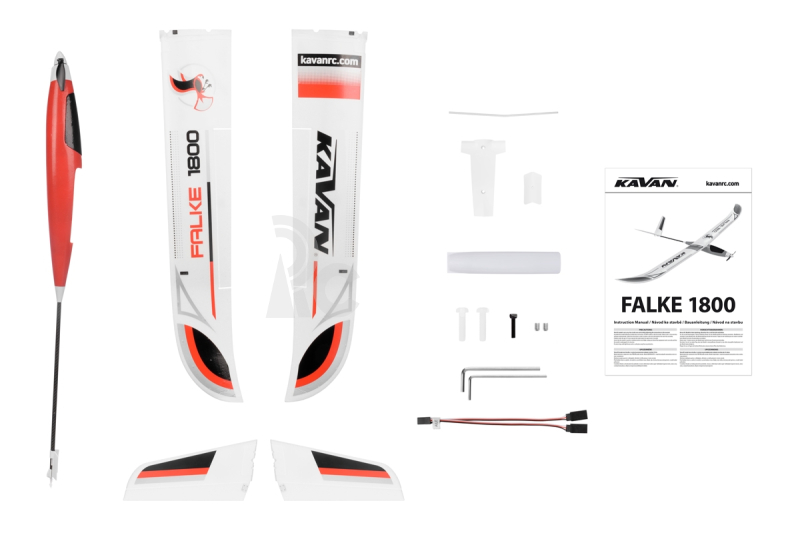 RC letadlo KAVAN Falke 1800mm ARF, červená
