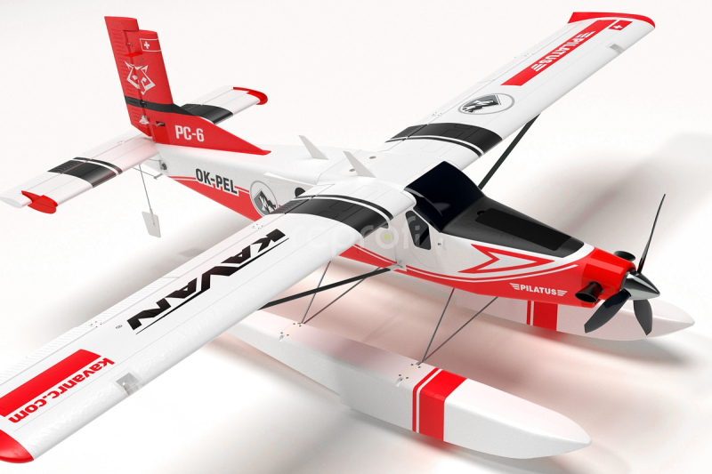 RC letadlo KAVAN Pilatus PC-6 Porter 1500mm ARF, červená