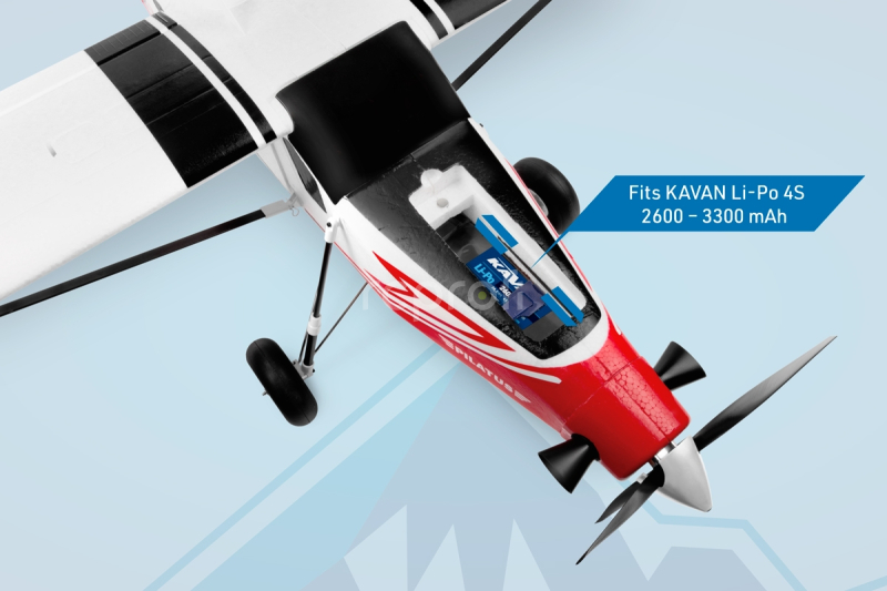 RC letadlo KAVAN Pilatus PC-6 Porter 1500mm ARF, červená