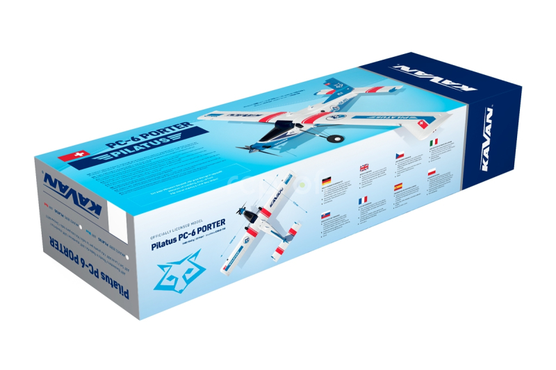 RC letadlo KAVAN Pilatus PC-6 Porter 1500mm ARF, modrá