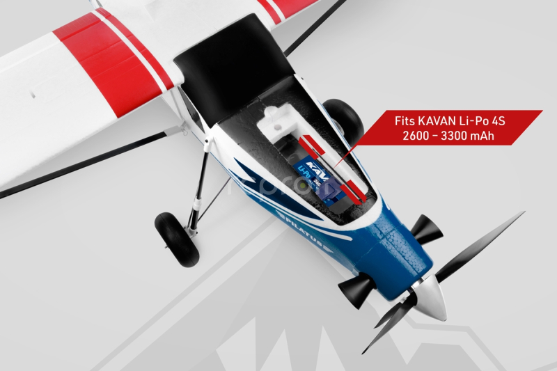 KAVAN Pilatus PC-6 Porter 1500mm s R8 Rx - modrá