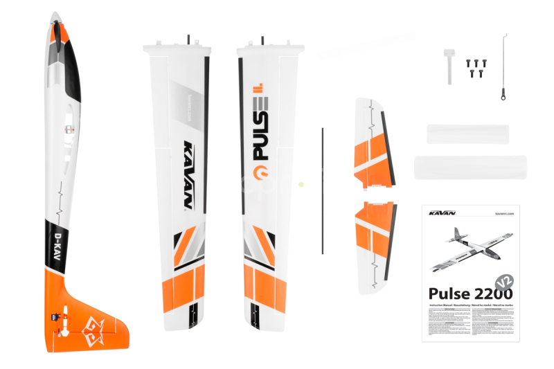 RC letadlo KAVAN Pulse 2200 V2 ARF, oranžová