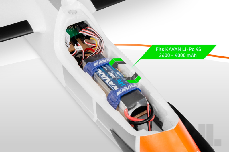 RC letadlo KAVAN Pulse 2200 V2 ARF, oranžová