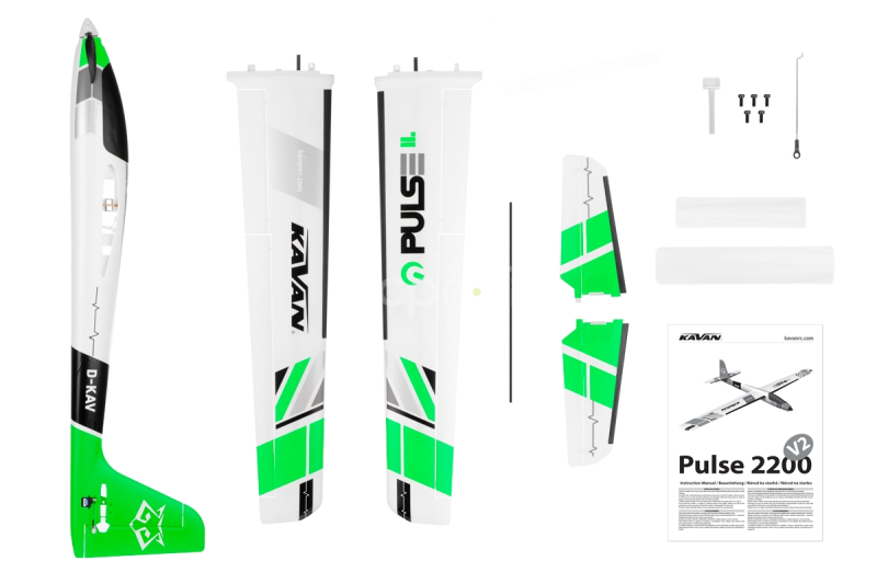 RC letadlo KAVAN Pulse 2200 V2 ARF, zelená