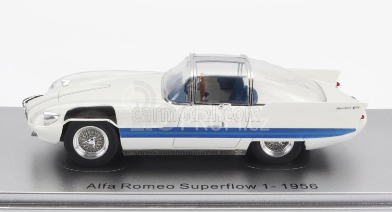 Kess-model Alfa romeo 6c 3000 Superflow I Pininfarina 1956 1:43 Bílá Modrá