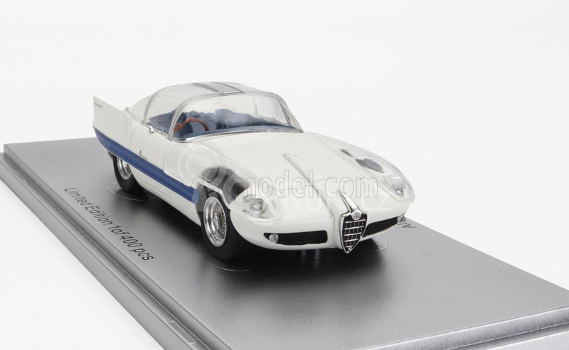 Kess-model Alfa romeo 6c 3000 Superflow I Pininfarina 1956 1:43 Bílá Modrá