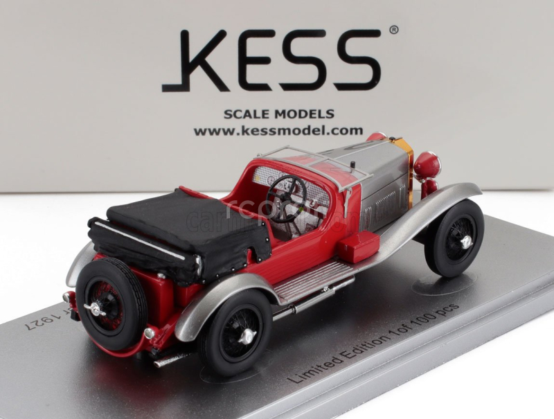 Kess-model Alfa romeo Rl Super Sport 4 Seat - 4 Posti - With Covered Seat 1927 1:43 Červená Stříbrná Černá