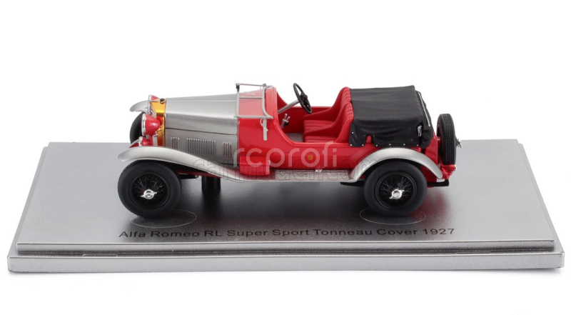 Kess-model Alfa romeo Rl Super Sport 4 Seat - 4 Posti - With Covered Seat 1927 1:43 Červená Stříbrná Černá