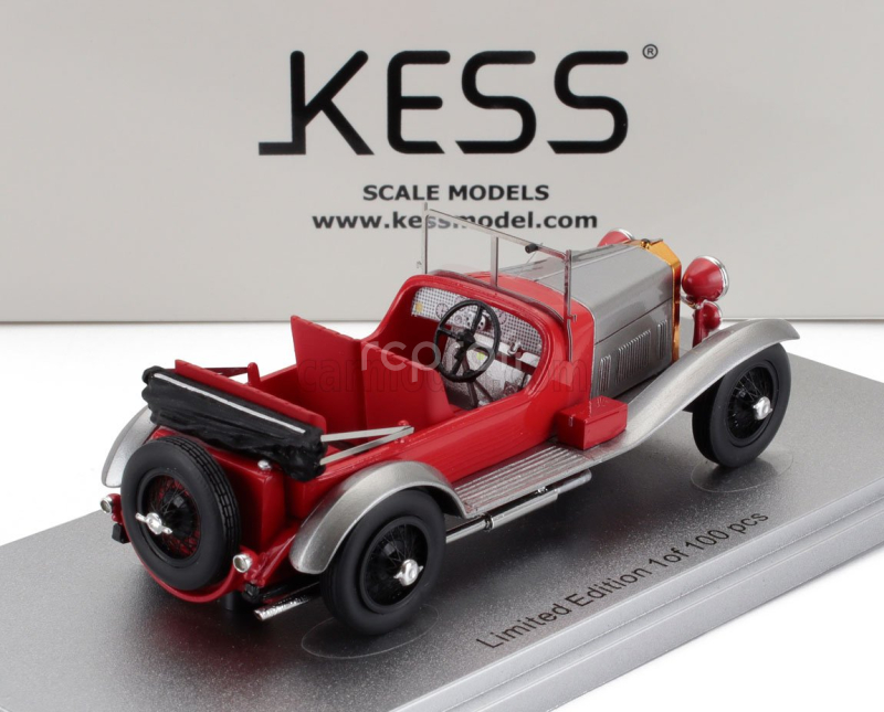 Kess-model Alfa romeo Rl Super Sport 4 Seat - 4 Posti - Without Covered Seat 1927 1:43 Červená Stříbrná