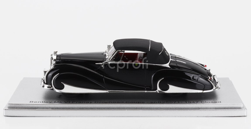 Kess-model Bentley Mk Vi Sn.b25071 Franay Drophead Coupe Cabriolet Closed 1947 1:43 Black