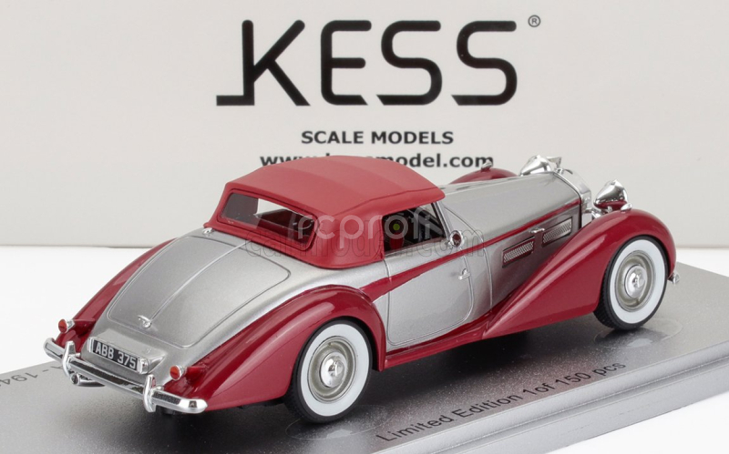 Kess-model Bentley Mkvi Drophead Ch.b122da Coupe Cabriolet Closed 1949 1:43 Silver Red