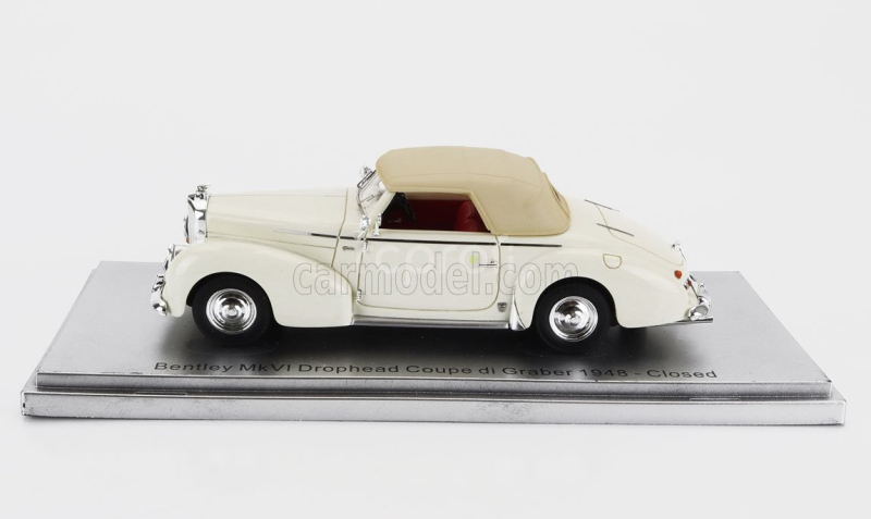 Kess-model Bentley Mkvi Drophead Coupe Graber Cabriolet Closed 1948 1:43 Bílá