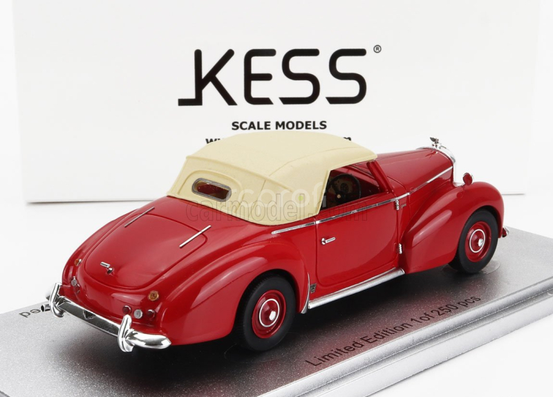 Kess-model Bentley Mkvi Drophead Coupe Graber Cabriolet Closed 1948 1:43 Červený Krém